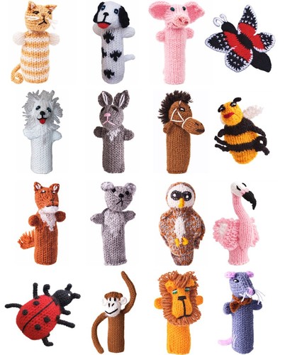 Hand knitted animal - hand, finger