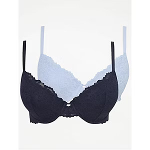 Blue floral lace - blue,