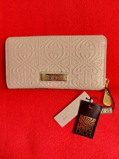 BIBA embossed double zip purse