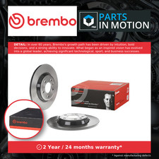 2x Brake Discs Pair Solid Rear