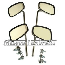 4 x CHROME RECTANGULAR SCOOTER