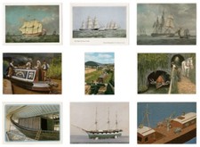 Postcards,Narrow Boat,Ships,Scale Models,HMS Victory,Sea,Unused,Mixed,Individual
