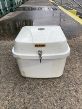 Rickman White Vintage Retro Classic Rear Top Back Box Helmet Rack Motorcycle