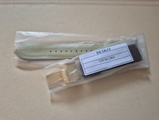 New Seiko Premier Kinetic 21mm Brown Leather Strap No L0C8012K0 - Fits 5D88-0AG0