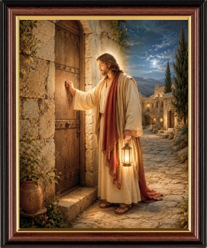 Jesus knocking the door - knocking,