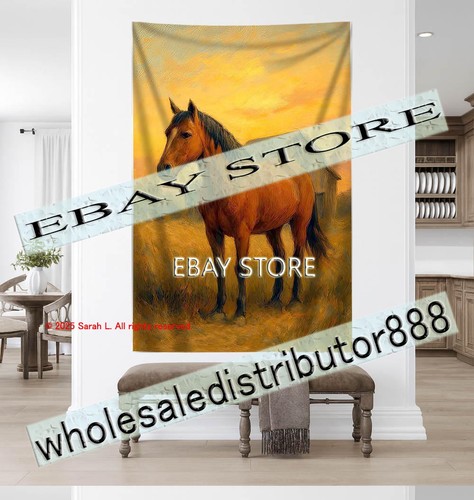 Country horse field tapestry