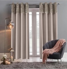 Crushed Velvet Band Curtains