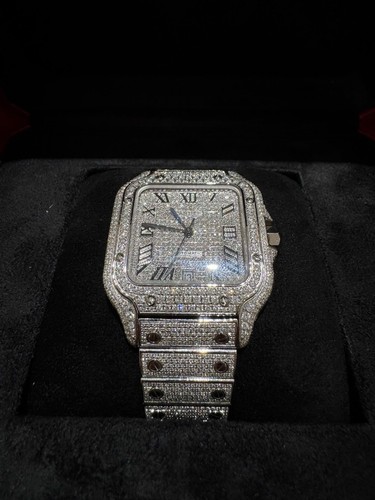 Cartier santos iced out - cartier,