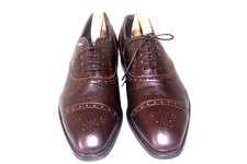 Barker Goodyear Welted Grain Leather Oxford Brogue Shoes 8 G