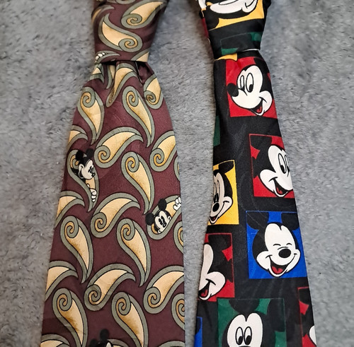 Vtg mickey mouse ties lot - mouse,