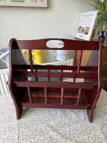Vintage wooden magazine rack - vintage,