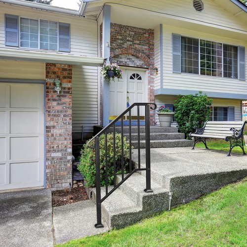 Iron handrails outdoor stair - outdoor,