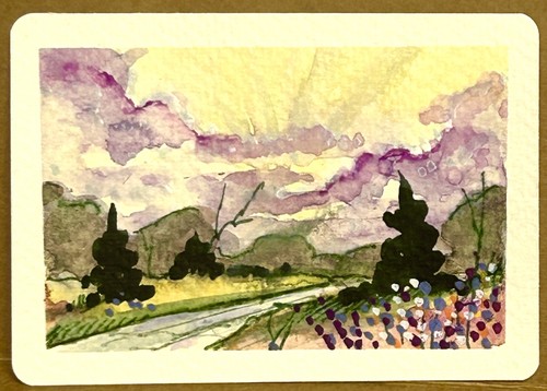 Aceo original watermedia - aceo,,