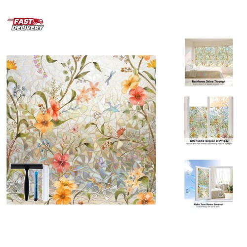 Stained glass window film with - stained,