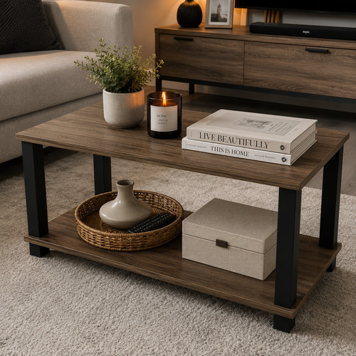 Coffee table tier - table, brown