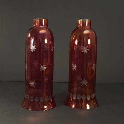 Vintage pair ruby - vintage, flashed