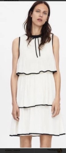 White pleated tiered - white,