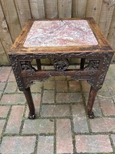 Marble Top Ornate Square Dark