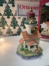 Lighthouse Greetings 2 Magic Light Christmas Hallmark Keepsake Ornament NIB.