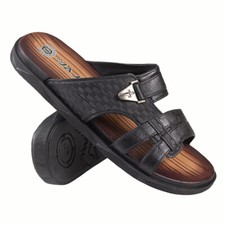 MENS MULES GLADIATOR FAUX LEATHER WALKING SANDALS SUMMER FLIP FLOPS SHOES BEACH