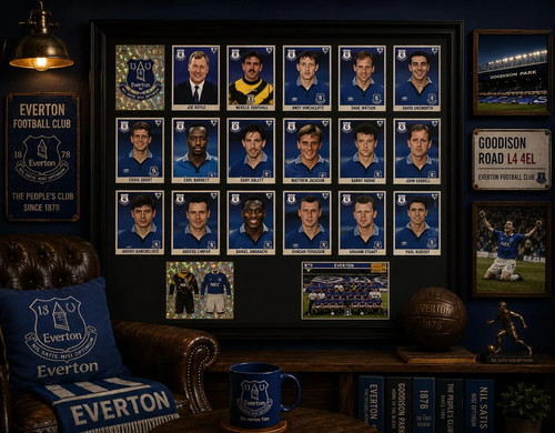 Everton framed stickers - everton,