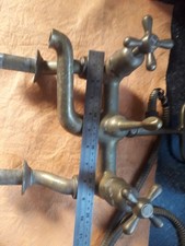 Unlacquered Brass Mixer Tap Bath Telephone Shower Vintage Antique Original