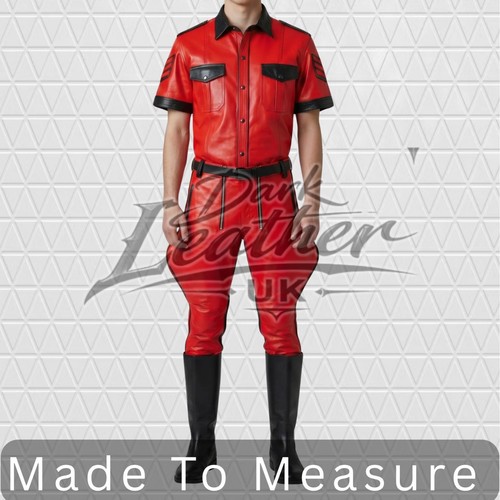 Men real leather red - men's,