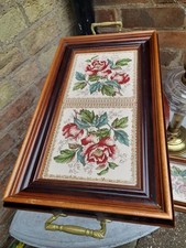 Vintage Tile Tray With Handles