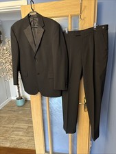 Moss Bros Mens Black Tuxedo Dinner suit Chest 42S W34" 30 L  Cruise vintage