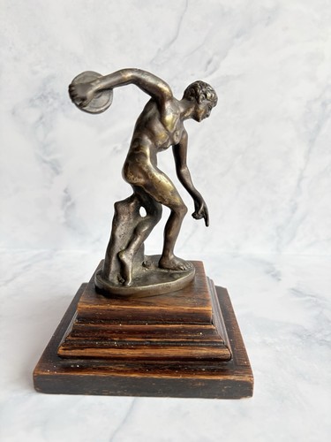 Antique bronze discobolus - antique,