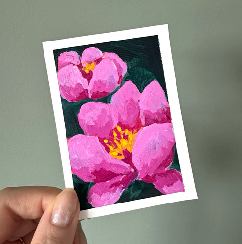 Aceo original signed miniature - signed,