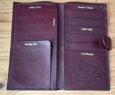 Canadian Country Collection Leather Burgundy Travel  Document Wallet