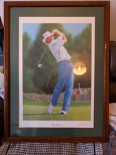 Greg Norman Liv Golf Signed World No' 1. Limited Edition Framed Picture/ Print.