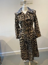 Vintage Kurt Geiger faux leopard print high boots and matching trench coat