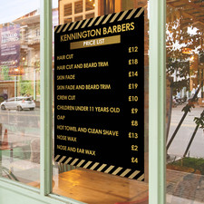 Barber shop Poster Price List