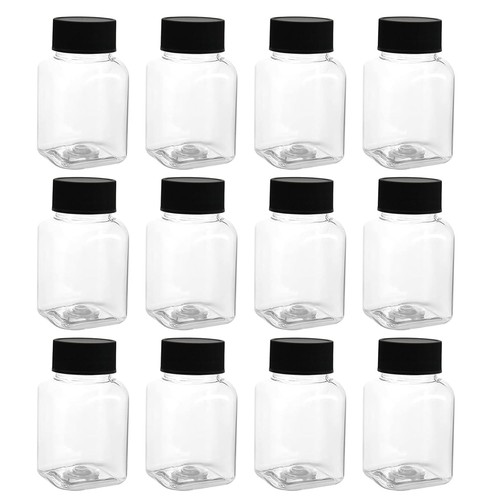 12x 100ml clear plastic - 100ml,