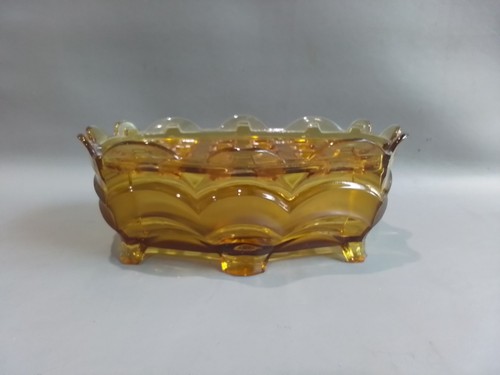 Bagley amber glass - glass, flower
