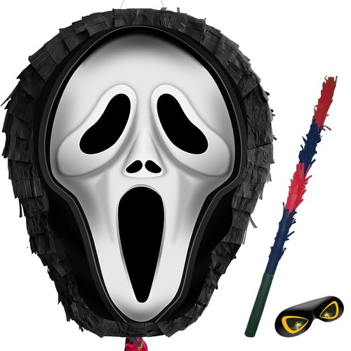 Ghost face pinata - face, party