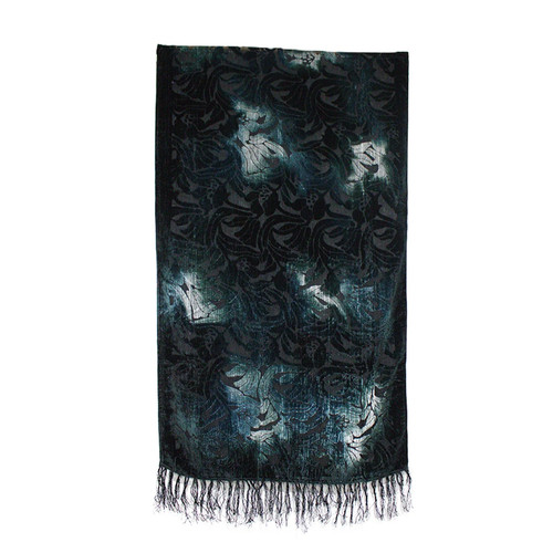 Swirling floral pattern devore - floral,
