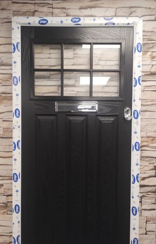 Black composite front door - composite,