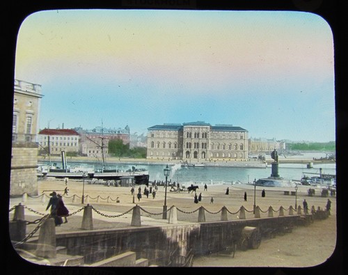 Glass magic lantern slide - glass,
