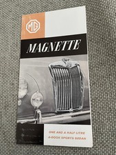 Vintage Original 1950’s era MG Magnette Auto pamphlet