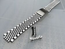 18mm Omega Seamaster Rice Bead Stainless Steel watch strap Band Curved Lugs