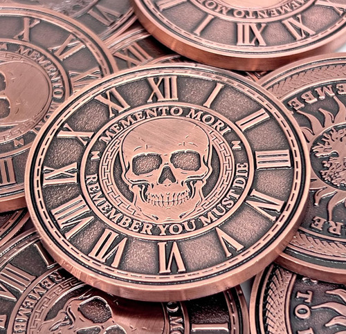 Memento mori coin stoic - memento,