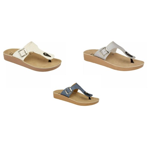 Ladies womens sliders buckle - ladies,