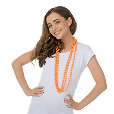 Orange 1980s Beads Fancy Dress