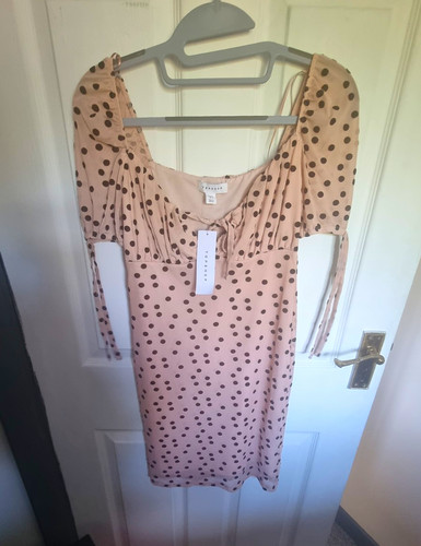 Topshop pink black polka - 🐡topshop, pink/black