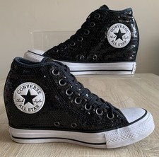 Converse Chuck Taylor All Star Black Sequins Women’s UK 5 Preloved FREE POSTAGE
