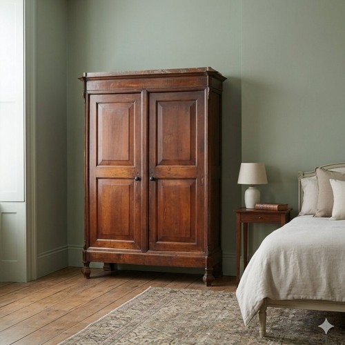 Antique wardrobe walnut - wardrobe,