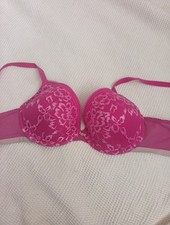 Hot Pink Bra By M&S 32E WORN